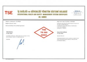 İŞ SAĞLIĞI VE GÜVENLİĞİ YÖNETİM SİSTEMİ BELGESİ